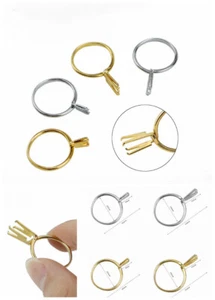 Golds & Silver Display Ring Gemstone Holder Jewellery Spring Prong Claw Gem - Picture 1 of 9