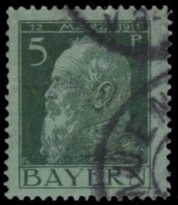 BAVARIA 78  - Prince Luitpold "Type II on Greenish Paper" (pf41132)  - Picture 1 of 1