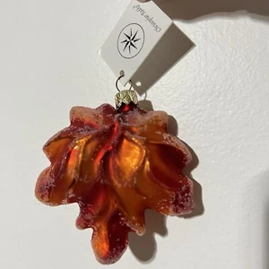 Radko Ahorn Frostblatt orange gold Weihnachtsschmuck - Bild 1 von 11