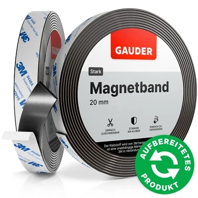 GAUDER Magnetband 3M KLEBER-STARK 20mm x 2mm Folie Magnetstreifen selbstklebend - Bild 1 von 4