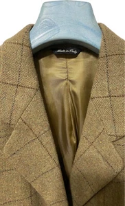 Archival GAP Windowpane Sport Coat Suit Jacket Blazer Made In Italy 42R - Picture 1 of 3