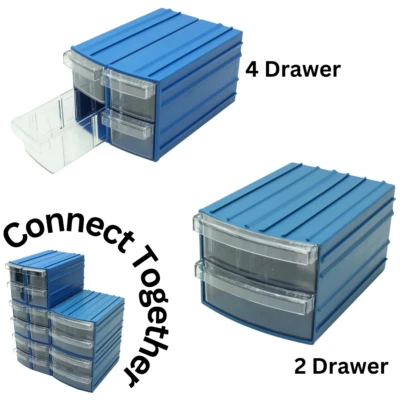 Series E DrawBox Plastic Parts Storage Drawers Unit Modular Slot Together System - Image 1 of 2