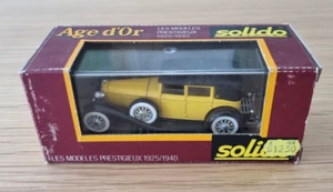 Vintage SOLIDO AGE D'OR 1:43 AUTO CORD L29 - 1929 YELLOW in Box France - Picture 1 of 6