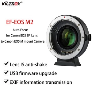 Viltrox EF-EOS M2 Auto Focus Lens Adapter 0.71X for Canon EF Lens to EOS-M50 M10 - Picture 1 of 10