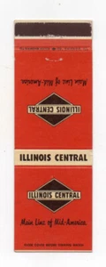 Illinois Central Railroad Unused Vintage Front Strike Matchbook Cover Matchcover - Picture 1 of 2