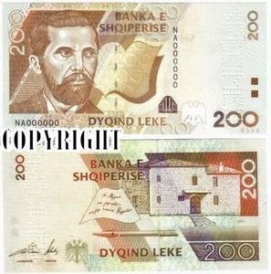 Billete de Albania muestra papel moneda, 200 leke 2001. UNC - Imagen 1 de 1
