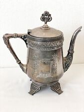 19th Century Victorian Silver Plate Teapot by Meriden, Aesthetic Movement