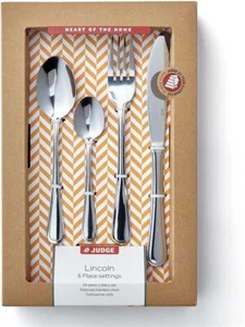 Horwood artículos para el hogar juez Lincoln 24 piezas caja de regalo juego de cubiertos comedor CE50 - Imagen 1 de 5