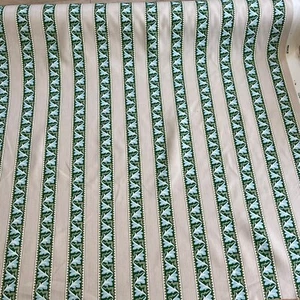 WILLIAM MORRIS Red Car Stripe fabric Forest/Linen Morris & Co 3m Lengths X 140cm - Picture 1 of 8
