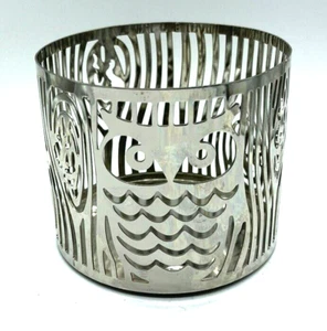 Slatkin & Co Bath & Body Works Owl Tree 3-Wick Candle Holder Sleeve Fall Decor - Picture 1 of 4