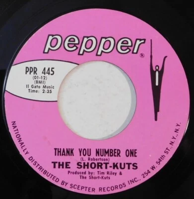 psych record THE SHORT-KUTS Born On The Bayou, Thank You Number One PEPPER 45 Foto 1 de 2