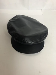 Olive & Oique flache Kappen Cabbie Zeitungsjunge Caddy Paddy Made USA Leder Kapitänsmütze - Bild 1 von 3