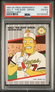 1994 SkyBox Simpsons Series 2 Promo B1 Willy The Dupe Dipkin PSA 4 - Picture 1 of 2