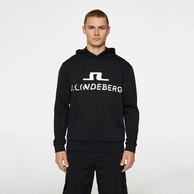 J. Lindeberg Karson JL 黑色连帽衫,尺寸 XL — 第 1/4 张图片