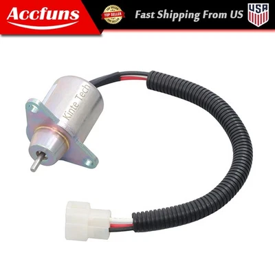 119653-77950 Fuel Shut Off Solenoid Valve For Yanmar 3TNE84 3TNE88 4TNE84 Engine - Image 1 of 4