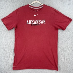 Arkansas Razorbacks Baseball Shirt MENS LARGE Nike Regular Fit Tee Cotton/Poly - Picture 1 of 7