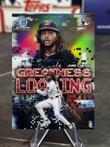 2025 Bowman Chrome James Wood Greatness Loading RC #GL-20 Washington Nationals - Picture 1 of 2