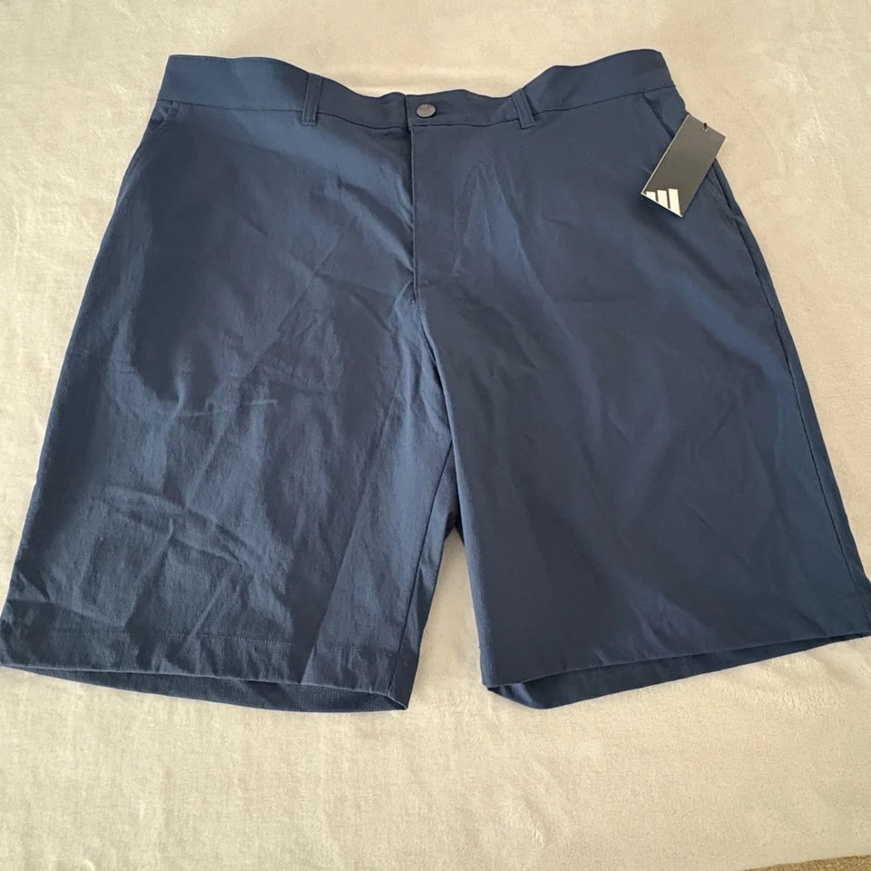 Adidas Rip Stop 8.5” Chino Shorts Men’s Size 38 Crew Navy Blue Golf Casual - Image 1 of 4