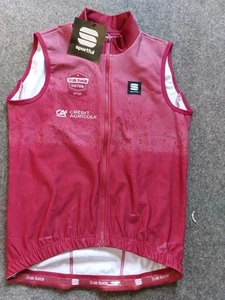 Gran Fondo Strade Bianche Sportful Fleece Gilet Vest Size M L 2024 Burgundy NEW - Picture 1 of 9