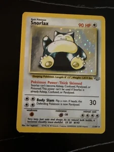 Pokemon Juego de Cartas Coleccionables Snorlax 11/64 Jungle Raro Ilimitado Holo - Imagen 1 de 10