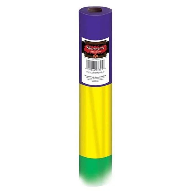 Beistle 57823-GGP Mardi Gras Table Roll Foto 1 de 1