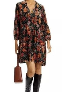 Jasmoon Floral Velvet Johnny Was Peasant Dress Size 2X Boho NWT New Concert - Picture 1 of 13