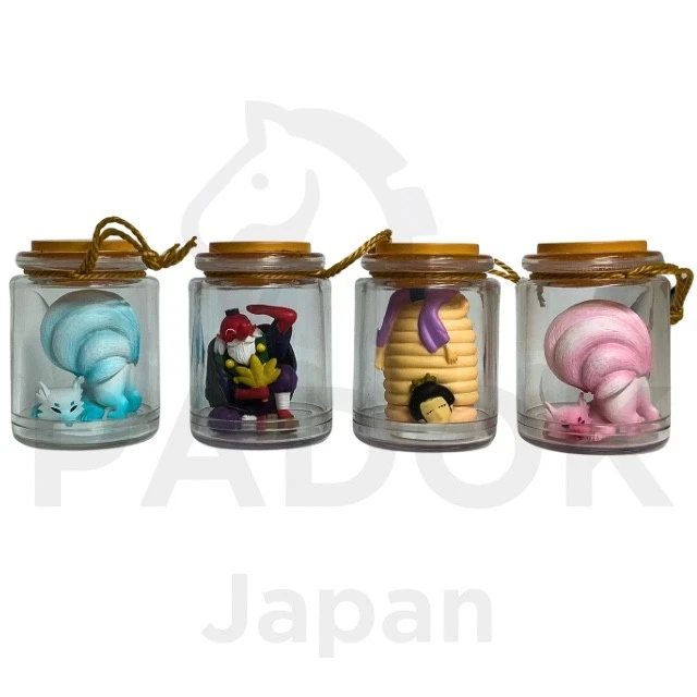 Tengu NineTails Fox Rokurokubi Botella Yokai Figura Set Japón Kawaii Cute Lim... - Imagen 1 de 4