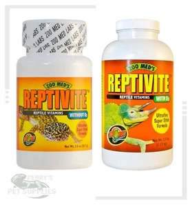 Zoo Med Reptivite with D3 & Zoo Med Reptivite without D3 57g - Picture 1 of 3