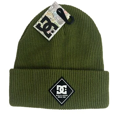 DC SHOES Unisex’s  Beanie Hat Green One Size New - Image 1 of 4