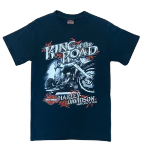 CAMISETA MANGA CORTA HARLEY DAVIDSON GENUINA NEGRA PARA HOMBRE REY DE LA CARRETERA - Imagen 1 de 2