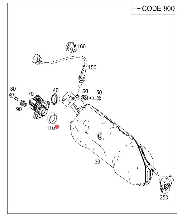 Anello Guarnizione Tubo Gas Scarico per Smart Fortwo 451 0004921681