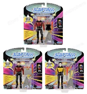 Star Trek TNG 35 Years - Picard Riker Data Action Figure Set of 3 Playmates 2022 - Picture 1 of 3
