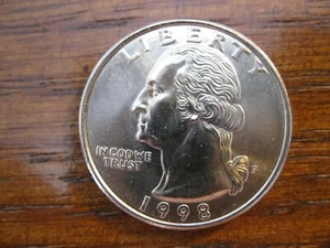 1998 P Washington Quarter Dollar Gem BU!  Letztes Jahr Adler!  #201102 - Bild 1 von 4