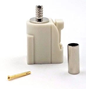 10pcs Auto Fakra Connector Straight Jack Crimp RG174 White Key Code B - Picture 1 of 10