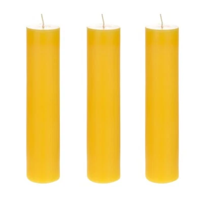Mega Candles - 3 pcs 2" x 9" Hand Poured Citronella Scented Pillar Candle - Image 1 of 3