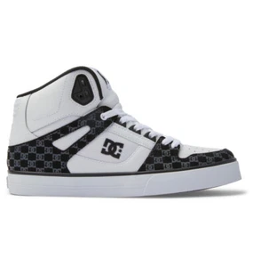 DC SHOES PURE HIGH TOP WC BLACK - WHITE MONOGRAM ADYS400043 BWG MENS UK 9 - 12