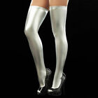 Sexy Thigh High Knee Socks Girls Pu Leather Stockings Over Knee Long Stockings#