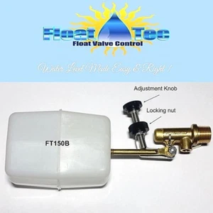 EZ Adjust 3/8" Brass Swimming Pool Pond Spa Auto Fill Water Leveler Float Valve - Picture 1 of 7