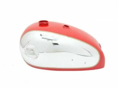 BSA A7 A10 4 GALONES ROJO PINTADO CROMO GAS COMBUSTIBLE TANQUE GASOLINA Foto 1 de 4