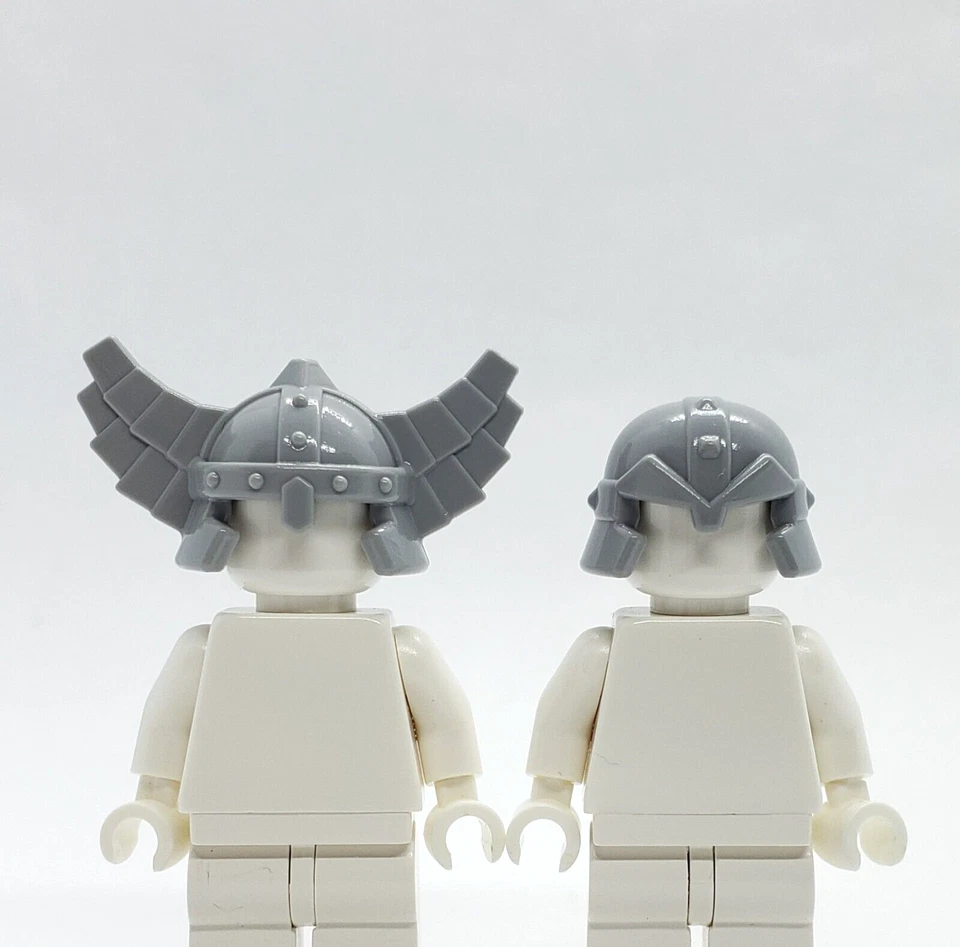 Lego Prototipo Gris Azulado Claro Cascos Enanos Era Fantasía Error Pieza de Prueba Lote Foto 1 de 4