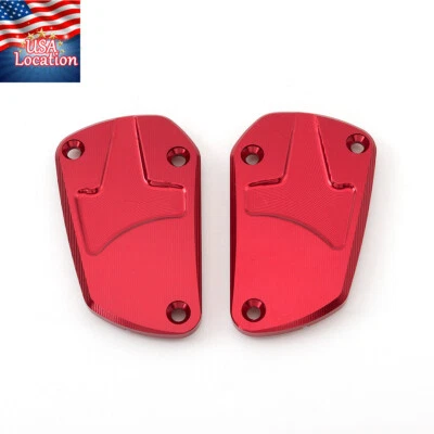 Tapa de depósito de aceite líquido de frenos CNC roja para Aprilia DORSODURO 750 2008-2016 Foto 1 de 4
