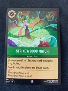 Disney Lorcana Into the Inklands Strike A Good Match Common NON-FOIL 96/204 - Picture 1 of 1