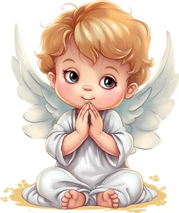 7X Autoaufkleber Sticker Engel Aufkleber 9X9 cm - Picture 1 of 12