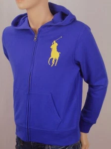 POLO Ralph Lauren Kids Royal Blue Big Yellow Pony Hoodie NWT - Picture 1 of 1