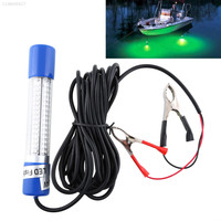 12V Green Night LED Underwater Boat Submersible Fishing Fish Lure Light Clip-on