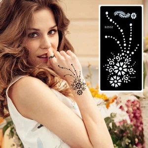 Selbstklebende Tattoo-Schablone Hohle Vorlage Körperkunst Malerei Henna- → - Bild 1 von 35