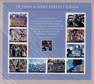 3937 Civil equal Rights more perfect Union MLK Stamp  Full Sheet of 10 MNH S/A - Image 1 of 2