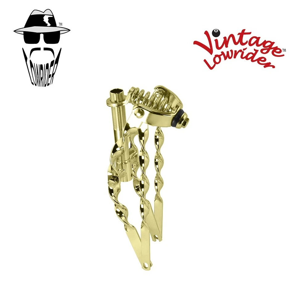 Original Vintage Lowrider 12" Bicycle Classic Flat Twisted Spring Fork Gold - Image 1 of 1