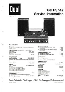 Service Manual Instructions for Dual Hs 142 - Imagen 1 de 1