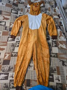 Rudolph The Red Nosed Reindeer Adult "S" Hooded Fleece UnionSuit PajamaSleepwear - Picture 1 of 4